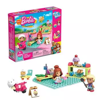 MEGA CONSTRUX Barbie Bakery возрастом 10 лет и GWR32 Pink [76 деталей] [4 вверху] розовый