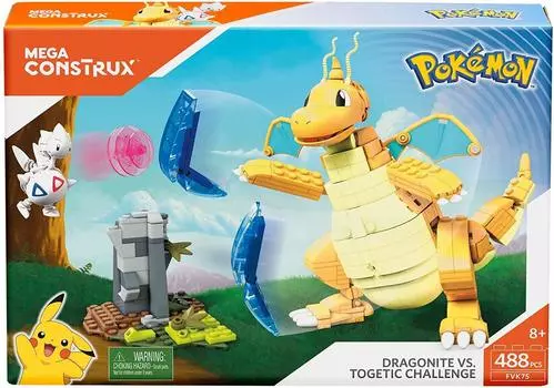 Mega Construx Pokemon Kairyu против Togetic Block 488 деталей FVK75
