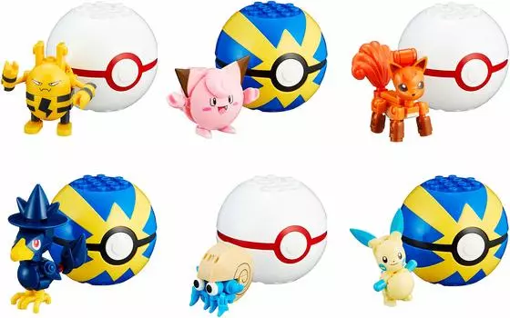 Mega Construx Pokemon Monster Ball Block 332 детали B mix ассортимент 12 штук распродажа КОРОБКИ FPM00-987B