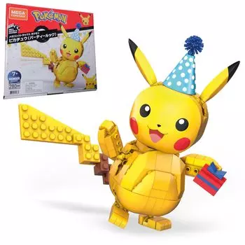 MEGA CONSTRUX Pokemon Pikachu Party Look на несколько лет и GWY76 [Набор блоков] [280 деталей] [7 штук] жёлтый