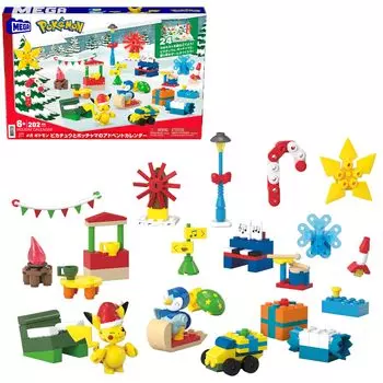 MEGA Pokemon Pikachu и Piplup Адвент Календарь Блок Номер 202 От 6 Лет Multi GYG99 Штук