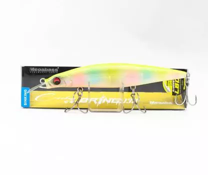 Megabass Cookai Bring 130S Тонущая приманка Таблица корпусов Назад Радуга (7953)