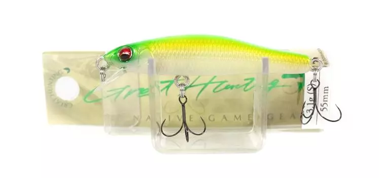 Megabass GH55 Heavy Duty 3,1 грамма тонущая приманка Ghost Pearl Lime (7335)