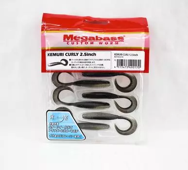 Megabass Мягкая Приманка Kemuri Curly 2,5 дюйма Katakuchi (0170)