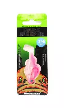 Megabass Soft Lure Dark Sleeper 2,4 дюйма, 1/4 унции, прозрачный розовый (2536)