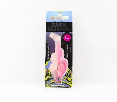 Megabass Soft Lure Dark Sleeper 3,8 дюйма, 1 унция, прозрачный розовый (1615 г.)