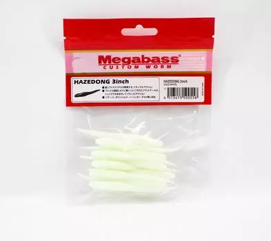 Megabass Soft Lure Hazedong 3 дюйма, сплошной белый цвет (0558)