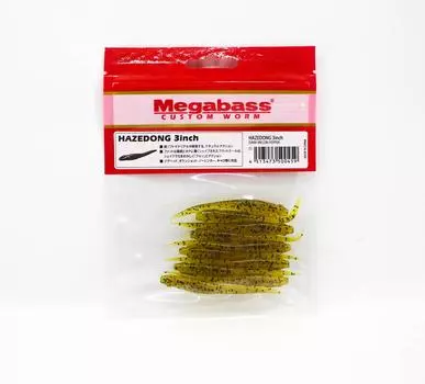 Megabass Soft Lure Hazedong 3 дюйма, темная дыня, перец (0459)