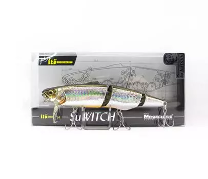 Megabass Suwitch 137 Сочлененная плавающая приманка GG Silver Shiner (2193)