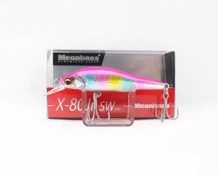 Megabass X-80 JR SW Медленно тонущая приманка GG Pink Rainbow (1690 г.)