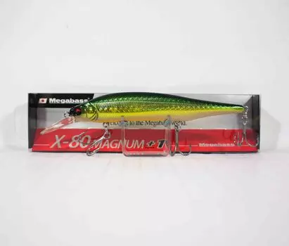 Megabass X-80 Magnum +1 тонущая приманка GG Lime Gold OB (2365)