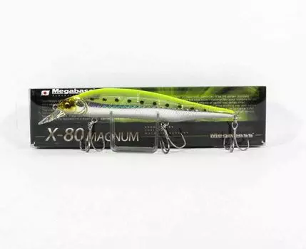 Megabass X-80 Magnum Sinking Lure HT Chart Back Iwashi (7093)