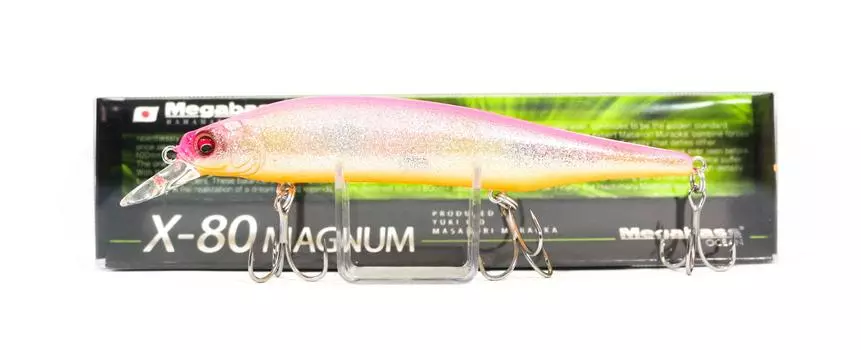 Megabass X-80 Magnum Тонущая приманка GLX Rainbow PB (7161)