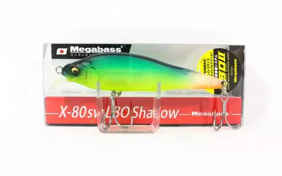Megabass X-80 SW LBO Мелко тонущая приманка Matt Lime (9963)
