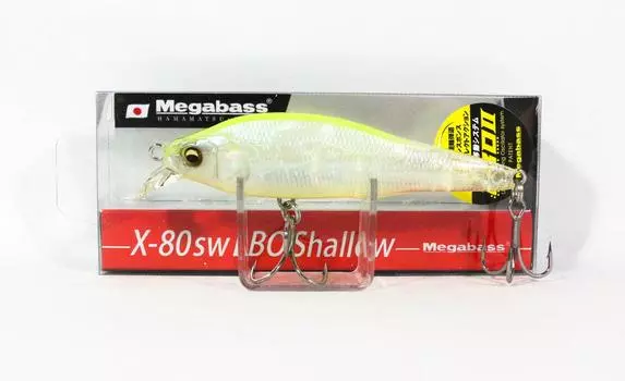 Megabass X-80 SW LBO мелководная тонущая приманка Ghost Lemon (9956)