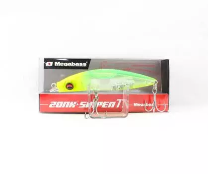 Megabass Zonk Sinpen 77 Тонущая приманка GP Sparkling Chart Head (3177)