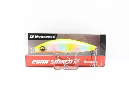 Megabass Zonk Sinpen 77 Тонущая приманка Таблица PM Назад Raibow (3191)
