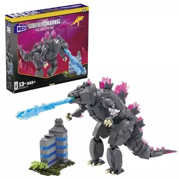 Megagodzilla x Kong New Empire Building Set Фигурка Годзиллы с 543 деталями и аксессуарами Сборная демонстрационная игрушка для взрослых коллекционеров и