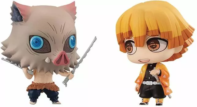 Megahouse Chimi Mega Buddy Demon Kimetsu no Yaiba Zenitsu Agatsuma Inosuke Tsukuhira Set 65mm PVC Complete Figure Series! Slayer & Approx.