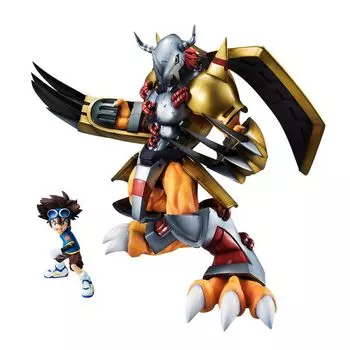 MegaHouse Precious Series Digimon Adventure War Greymon Taichi Yagami Complete Figure GEM. &