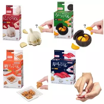 Megahouse Tuna 3D 3D Kill Обучающая игрушка-головоломка Набор [Разрушительная головоломка] Чеснок, Uni, Натто, Суши, Головоломка, Головоломка, Время, (Снос Lite 4)