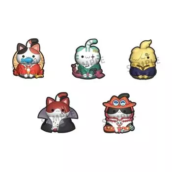 МЕГАКОШАЧИЙ ПРОЕКТ One Piece Nyan Piece Мяу! Ущипни Мяу Кусочек Мяу! (BOX) приблизительно. Талисман из полутвердой резины ПВХ 35 мм с вращающимся зажимом