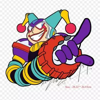 Megaman Clown Man Mega Man 8 рисунок утюгом на термопереносной печати виниловые нашивки наклейки для одежды DIY аппликации моющиеся нашивки