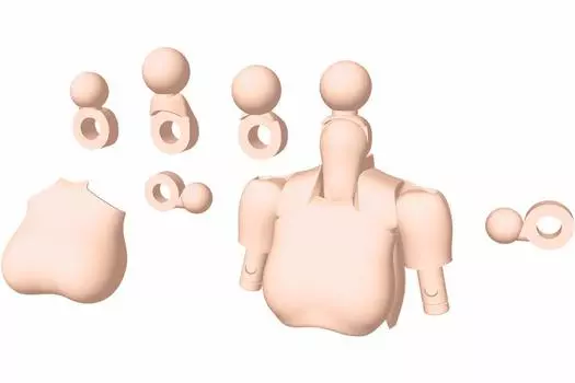 Megami Device 01 Tops Set Skin Color B Общая длина 20 мм Масштаб Пластиковая модель MSG Приблизительно. 1/1