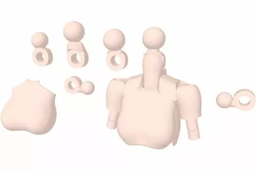 Megami Device 01 Tops Set Skin Color C Высота 20 мм шкала пластик KP595 MSG приблизительно. Модель 1/1,