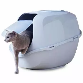 Megasmart Основной блок Серый Большой кот Большой размер Свободный и просторный размер Полное покрытие Размер Ширина 46 x Глубина 65 x Высота 49 см [OFT] (ок.) серый