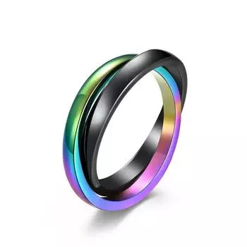 Megin D Нержавеющая сталь Титан Повседневный Простой Разноцветный Парные Кольца для Мужчин Женщин Друзья Подарок Модные Украшения Bague Anel Bagu 10
