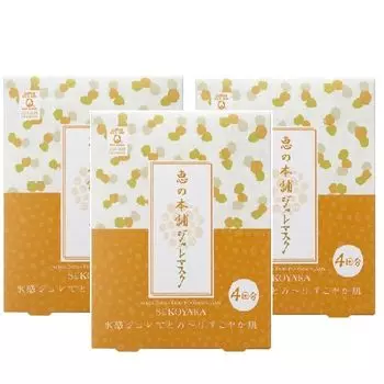 Megumi Honpo Healthy Jelly 4 отдельных листа для лица, смешанные с горячим источником, натуральные, изготовленные из мембраны для лица [Оптовая закупка] Маска, порции, набор из 3 предметов, маска,