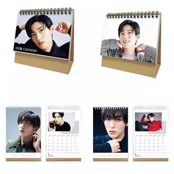 Meguro lotus настольный календарь 2025 Товары 8 солнц/6 солнц поддержка новый год новогодние фото наклейки двухсторонняя печать расписание для домашнего использования украшения