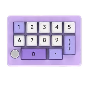 Механическая цифровая клавиатура с 13 клавишами, макропрограммированием, настраиваемой ручкой, элементами управления мультимедиа, красными переключателями с возможностью горячей замены numeric keyboard чёрный