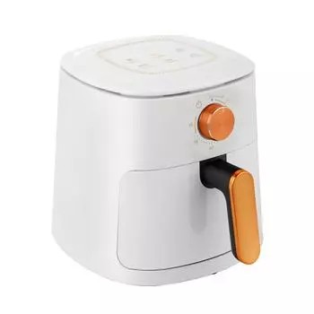 Механическая фритюрница с ручкой 1,06 галлона, простой и простой инструмент для приготовления пищи на кухне, многофункциональный бытовой прибор для здорового приготовления пищи EU белый