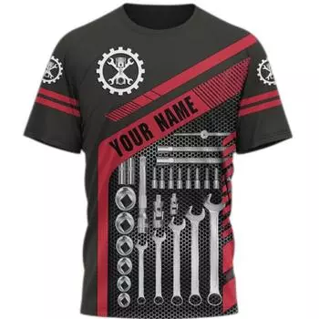 Механическая футболка с принтом Harajuku для мужчин, модная тенденция, одежда в стиле ретро, повседневный пуловер большого размера с круглым вырезом, летние топы с короткими рукавами S