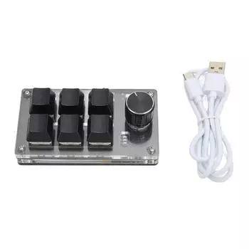 Механическая игровая клавиатура 6 клавиш 1 ручка маленькая USB беспроводная двухрежимная клавиатура OSU программируемая своими руками