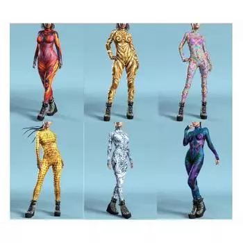 Механическая кибер-броня, сексуальный женский комбинезон в стиле стимпанк, косплей, панк, костюм для праздника, вечеринки, нарядное боди, комбинезон на зентай Kids S 120cm