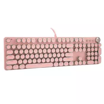 Механическая клавиатура 104 клавиши настоящий механический вал синий переключатель 2 цвета инъекция проводной многорежимный