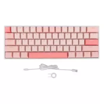 Механическая клавиатура 61 клавиша с синим переключателем RGB USB C, проводная для Harmony OS Gaming Business