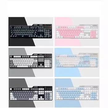 Механическая клавиатура Ajazz AK35i PBT, голубой, красный, чайный переключатель, проводной игровой офисный ноутбук для набора текста