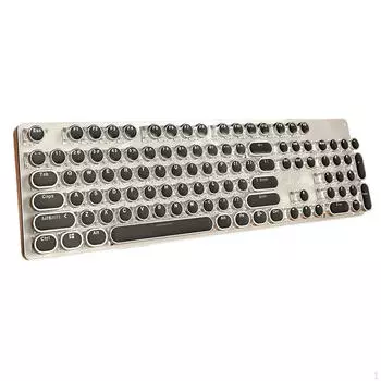 Механическая клавиатура Компьютерная эргономичная угловая панк-круглая клавиатура с RGB-подсветкой Пишущая машинка Style D