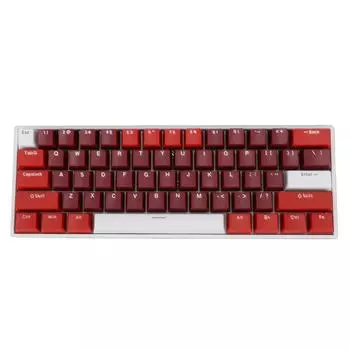Механическая клавиатура с 61 клавишей, 60-процентный синий переключатель, RGB-подсветка, горячая замена, эргономичная проводная USB-клавиатура