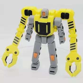 Механическая подвижная игрушка с технологическим чувством, напечатанная на 3D-принтере жёлтый