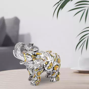 Механическая статуэтка панка, коллекционные украшения для животных, современная смоляная поделка в стиле стимпанк для входа Dog