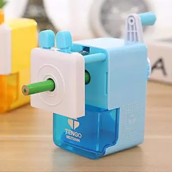 Механическая точилка для карандашей с рисунком из мультфильма, детские школьные канцелярские принадлежности, детские товары;s Learning Канцелярские товары Точилка для карандашей 1 PC синий