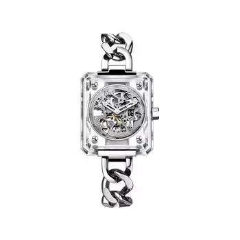 Механические часы CIGA Design Shine Ice Beauty с полностью прозрачным корпусом из драгоценных камней и кристаллов, женские часы Square Fashion Women Watch прозрачный