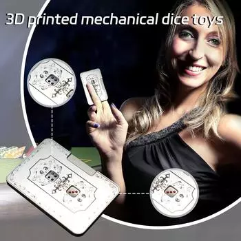 Механические игрушки-кости, Игрушки для развлечений на вечеринке, Игровые кости для вечеринок One Size белый