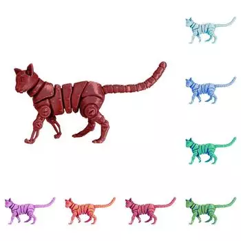 Механические игрушки-животные, напечатанные на 3D-принтере, украшения для дома, модельные игрушки One Size