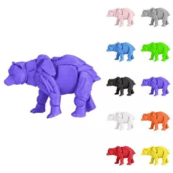 Механические игрушки-животные, напечатанные на 3D-принтере, украшения для дома, модельные игрушки One Size чёрный